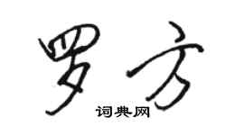 駱恆光羅方行書個性簽名怎么寫