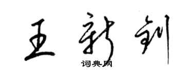 梁錦英王新釗草書個性簽名怎么寫