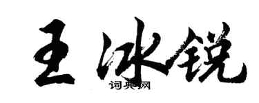 胡問遂王冰銳行書個性簽名怎么寫
