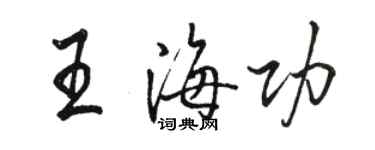 駱恆光王海功行書個性簽名怎么寫