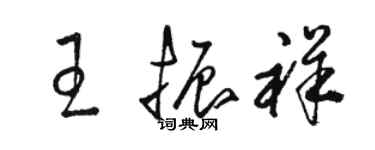 駱恆光王振祥草書個性簽名怎么寫