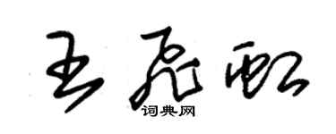 朱錫榮王飛虹草書個性簽名怎么寫