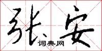 張安怎么寫好看