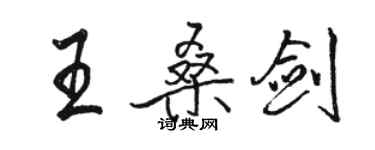 駱恆光王桑劍行書個性簽名怎么寫