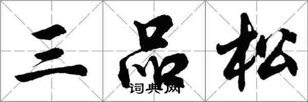 胡問遂三品松行書怎么寫