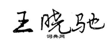 曾慶福王曉馳行書個性簽名怎么寫