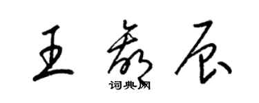 梁錦英王贏辰草書個性簽名怎么寫