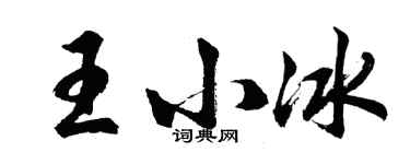 胡問遂王小冰行書個性簽名怎么寫