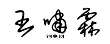 朱錫榮王嘯霖草書個性簽名怎么寫