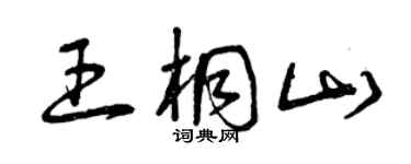 曾慶福王桐山草書個性簽名怎么寫