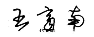 朱錫榮王齊南草書個性簽名怎么寫