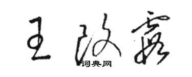 駱恆光王改霞草書個性簽名怎么寫