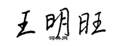 王正良王明旺行書個性簽名怎么寫