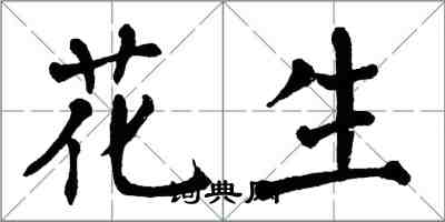 翁闓運花生楷書怎么寫