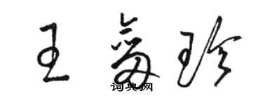 駱恆光王劍珍草書個性簽名怎么寫