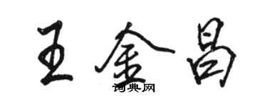 駱恆光王金昌行書個性簽名怎么寫