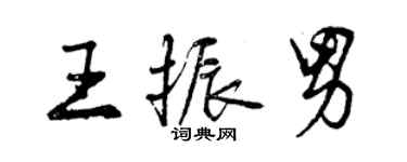 曾慶福王振男行書個性簽名怎么寫