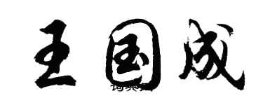 胡問遂王國成行書個性簽名怎么寫