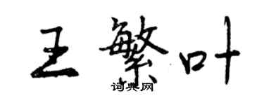 曾慶福王繁葉行書個性簽名怎么寫