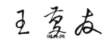 駱恆光王慶友草書個性簽名怎么寫