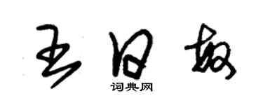 朱錫榮王日敏草書個性簽名怎么寫