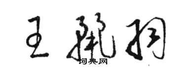 駱恆光王麗羽草書個性簽名怎么寫