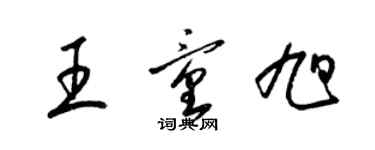 梁錦英王童旭草書個性簽名怎么寫