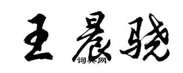 胡問遂王晨驍行書個性簽名怎么寫