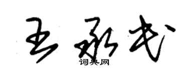 朱錫榮王承民草書個性簽名怎么寫