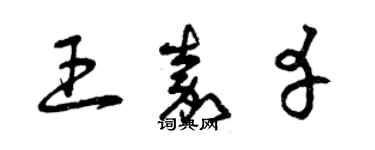 曾慶福王嘉幸草書個性簽名怎么寫