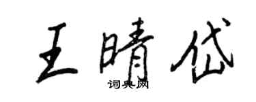 王正良王晴岱行書個性簽名怎么寫