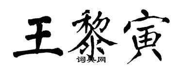翁闓運王黎寅楷書個性簽名怎么寫