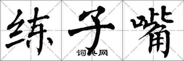 翁闓運練子嘴楷書怎么寫