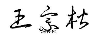 曾慶福王宗楷草書個性簽名怎么寫