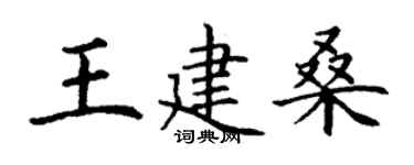 丁謙王建桑楷書個性簽名怎么寫
