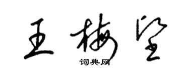 梁錦英王梅堅草書個性簽名怎么寫
