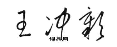 駱恆光王沖彰草書個性簽名怎么寫