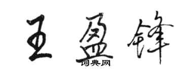 駱恆光王盈鋒行書個性簽名怎么寫