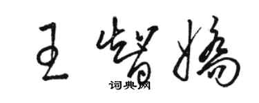 駱恆光王智嬌草書個性簽名怎么寫