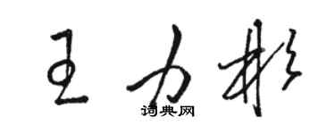 駱恆光王力彬草書個性簽名怎么寫