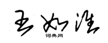 朱錫榮王如淮草書個性簽名怎么寫