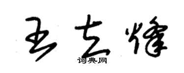 朱錫榮王立烽草書個性簽名怎么寫