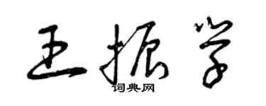 曾慶福王振學草書個性簽名怎么寫