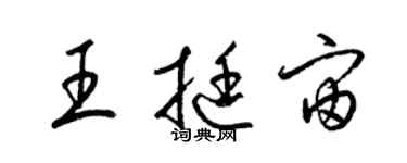 梁錦英王挺宙草書個性簽名怎么寫