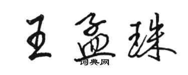 駱恆光王孟珠行書個性簽名怎么寫