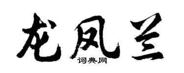 胡問遂龍鳳蘭行書個性簽名怎么寫