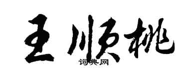 胡問遂王順桃行書個性簽名怎么寫