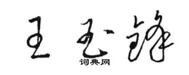 駱恆光王玉鋒草書個性簽名怎么寫