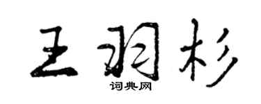 曾慶福王羽杉行書個性簽名怎么寫