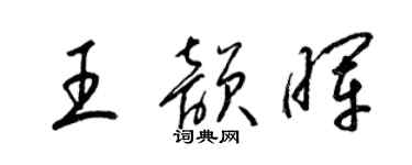 梁錦英王韻暉草書個性簽名怎么寫